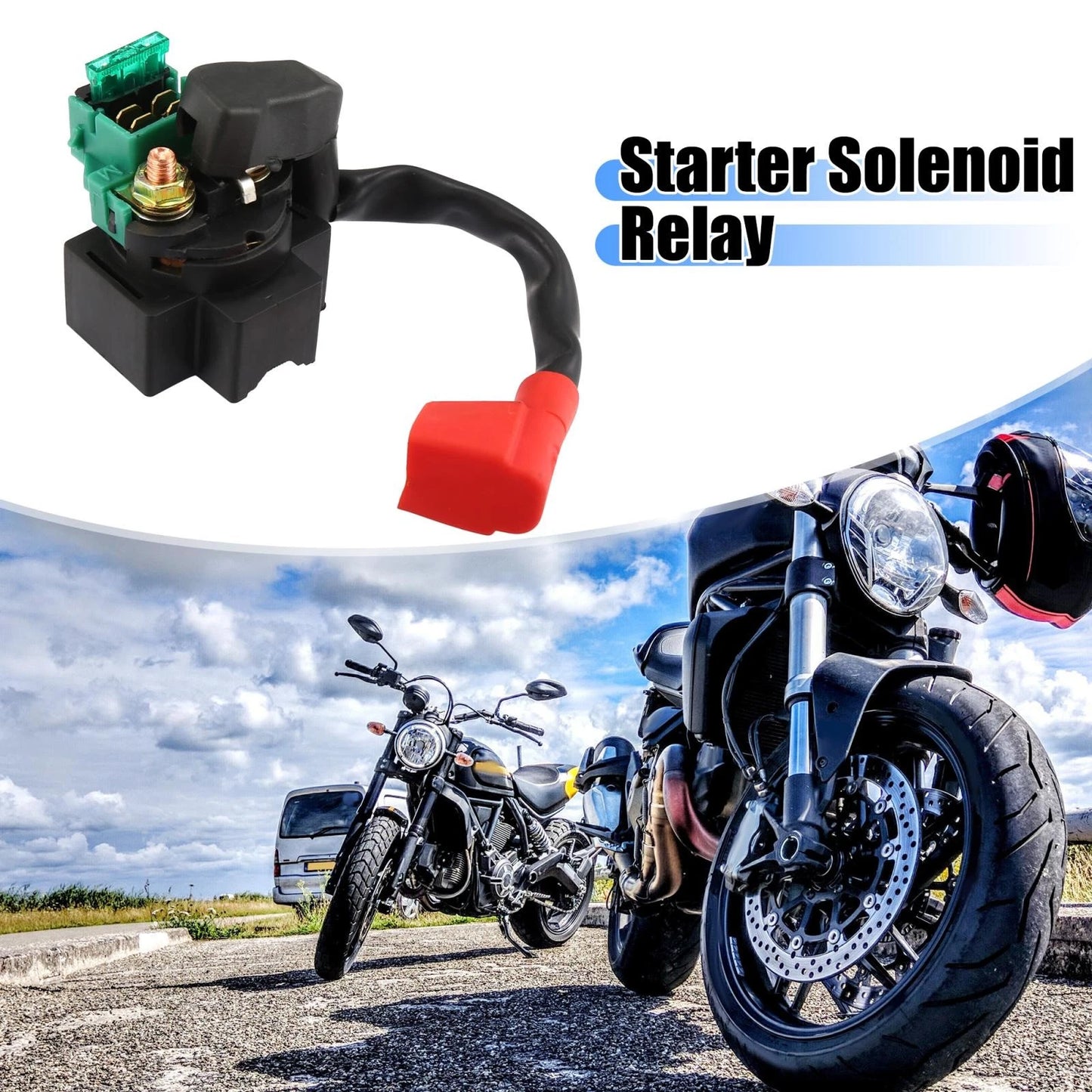 Motorcycle Starter Solenoid Relay / 4 Pins for Yamaha YBR125 (2007–2009)