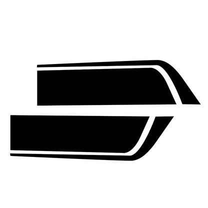 Wide Black Racing Car Hood Stripe Decal for Auto Vinyl Sticker