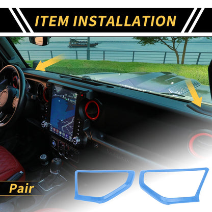 A Pillar Speaker Cover Trim  for Jeep Wrangler JL JLU (2018-2024) Light Blue