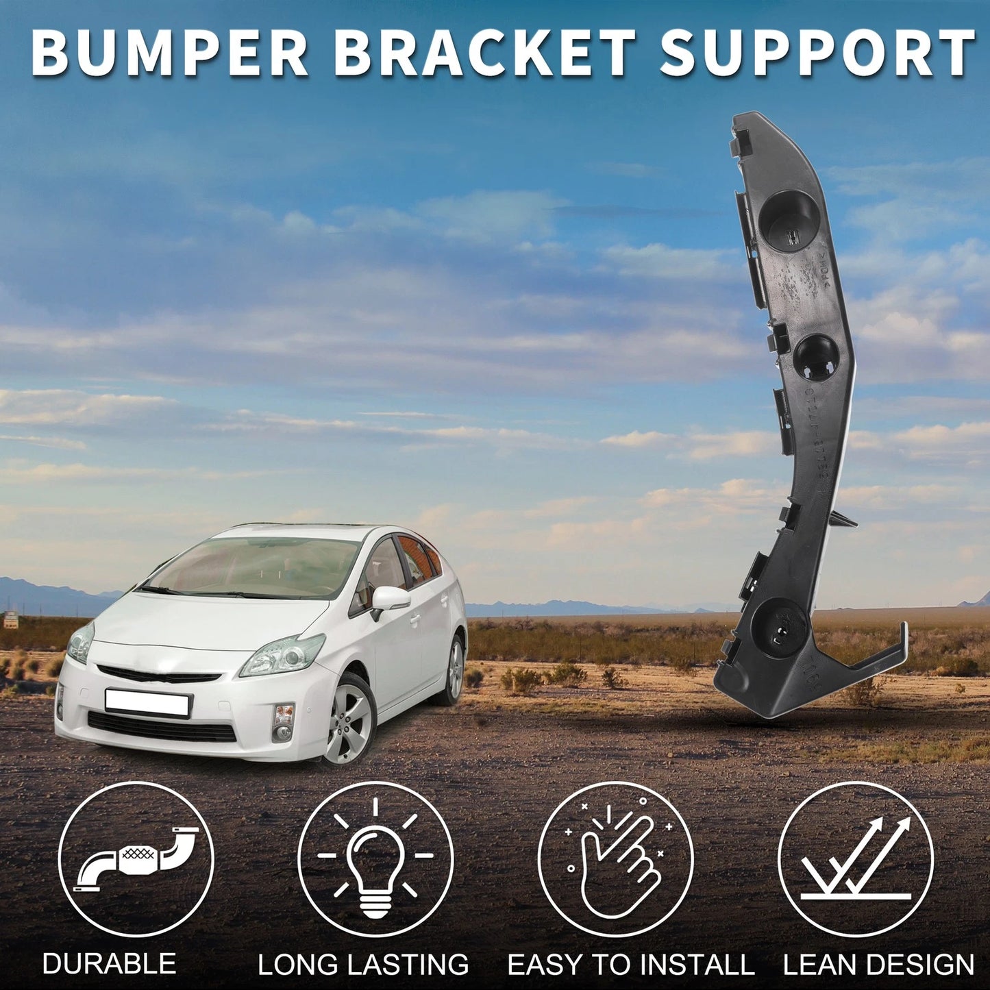 Left Front Bumper Retainer Bracket for Toyota Prius (2004-2009)
