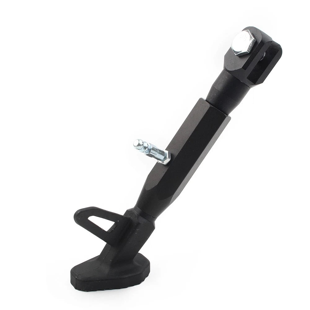 Adjustable Kickstand Foot Side Stand for Universal Motorcycle - Black