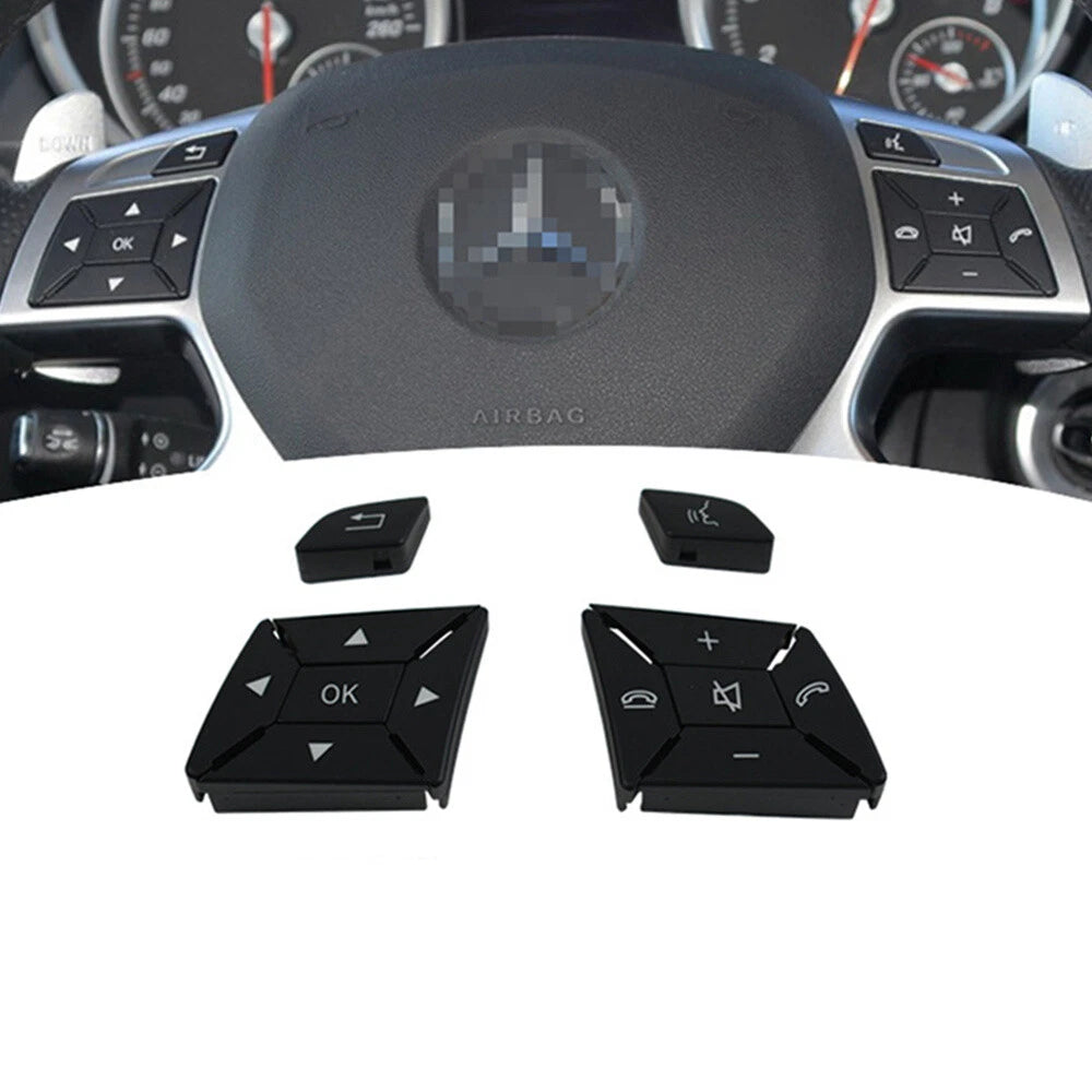 Steering Wheel Control Switch Button Cover Kit for Benz GL (2013–2015)
