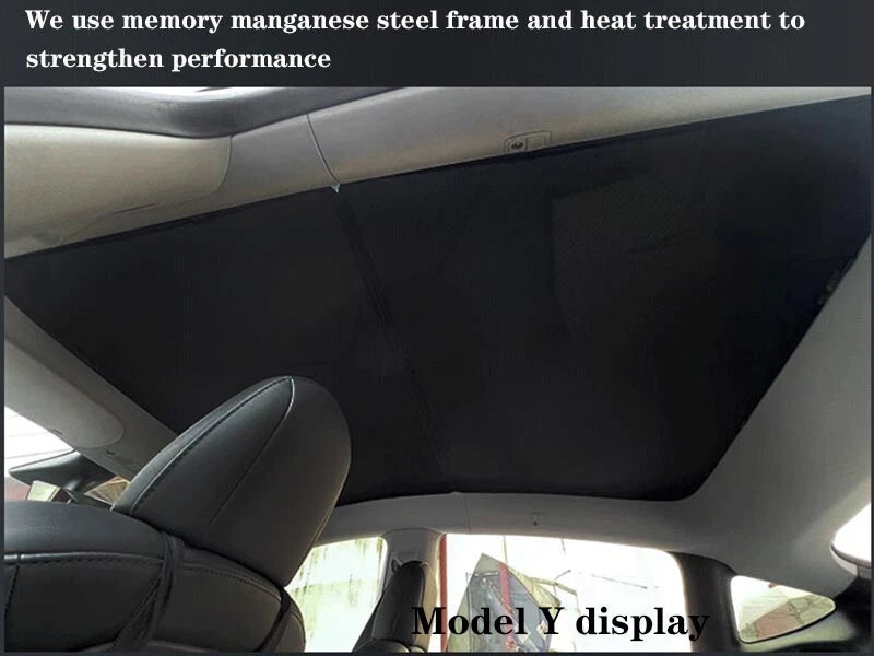 Glass Roof Sunshade for Tesla Model Y (2020–2023)