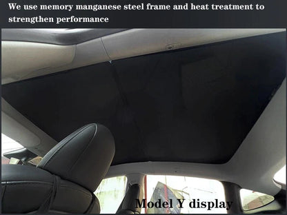 Glass Roof Sunshade for Tesla Model Y (2020–2023)