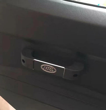 2 x Black Aluminium Interior Door Grab Handles for Land Rover Defender (1990-2016)