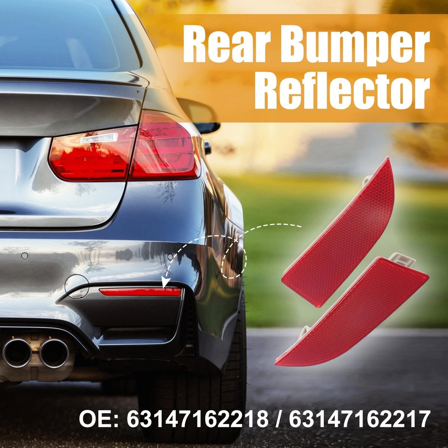 2 x Rear Bumper Reflectors for BMW X3 (2011-2017)