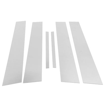 6 Pcs Door Pillar Window Trim for Dodge Charger (2011-2014) Chrome Silver Tone