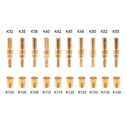 20pcs Carburetor Main & Pilot Jet Kit for PWK CVK Gold Motor