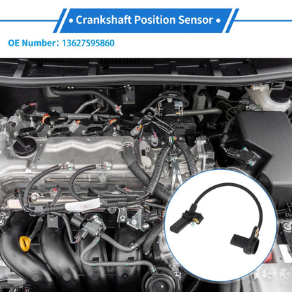 Crankshaft Position Sensor for BMW 320i F30 2.0L (2013-2018) 1 Pc Black