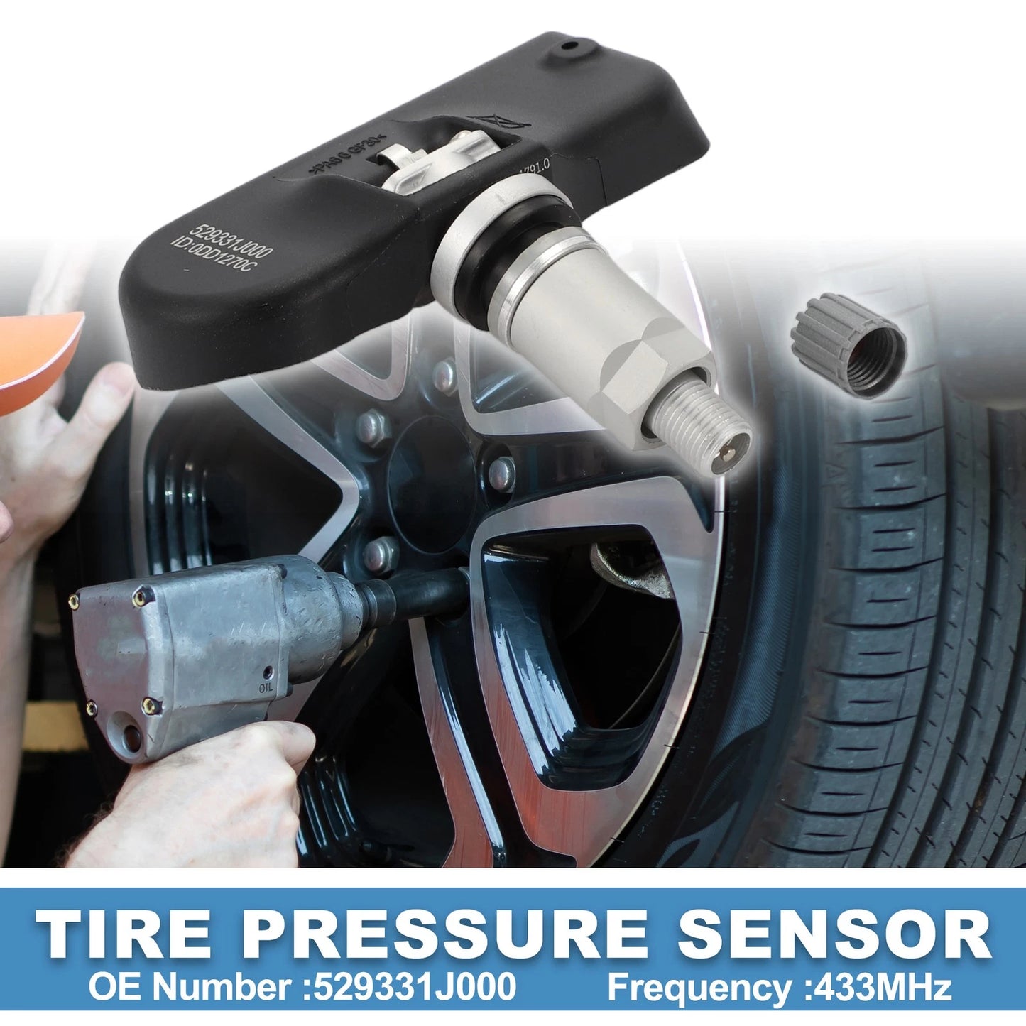 Tire Pressure Sensor 433MHz for Kia Sorento (2009-2012) 1 x Pc