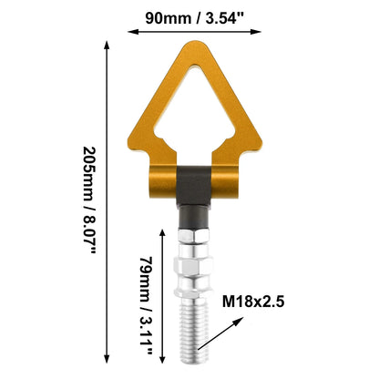 Gold Tone Triangle Front Bumper Tow Hook for Honda