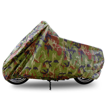L 190T Motorcycle Cover Camouflage Outdoor Waterproof UV Protector for All Makes