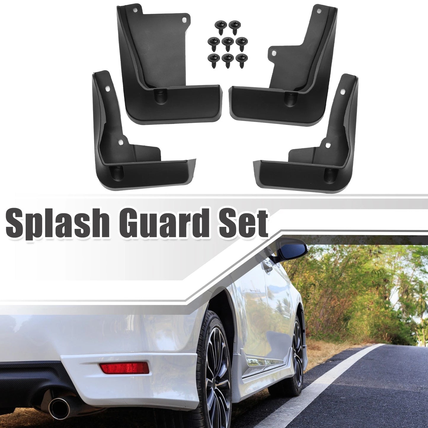 Mud Flaps Splash Guards for Toyota Camry (2018-2022) Black 1 Set