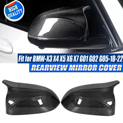 Carbon Fiber Mirror Covers for BMW X3 X4 X5 G01 G02 G05 (2018-2024)