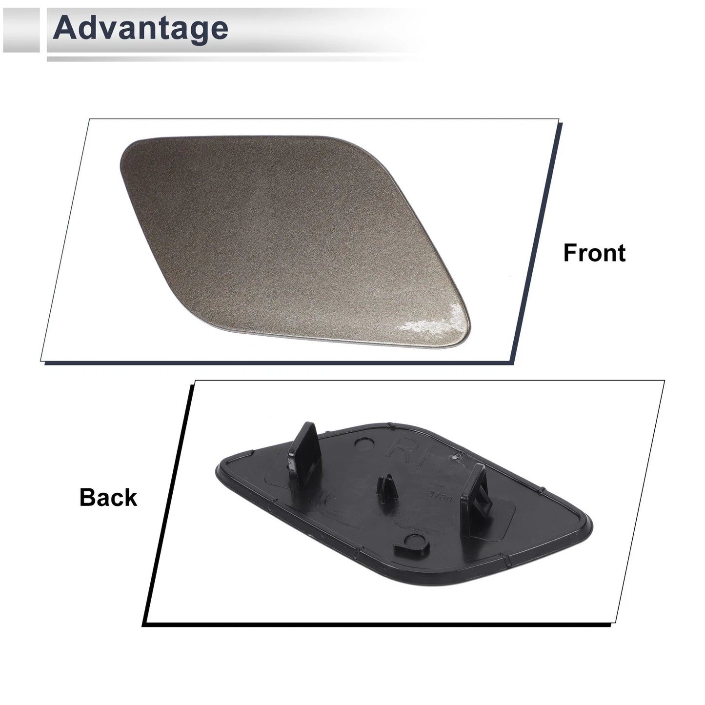 Bumper Headlight Washer Nozzle Cover Cap for Volvo (Copper Tone)