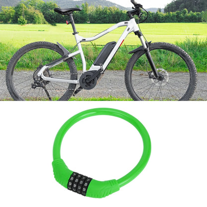 Anti-Theft 4-Digit Mini Bicycle Lock Ring - Green