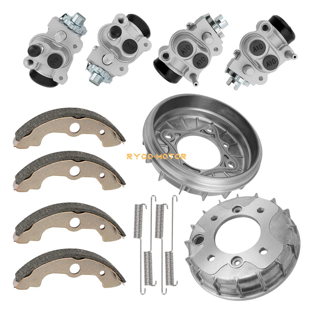 Front Brake Drum with 4 Wheel Cylinders for Honda Rincon (2003–2005)
