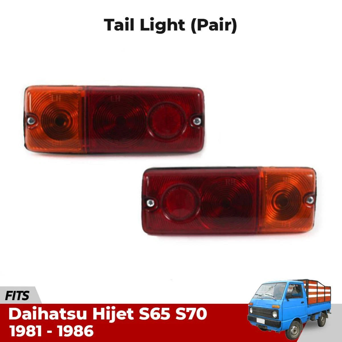 Tail Lights Lamp LH+RH Fits Daihatsu Hijet 55 Wide 850/1000 Atrai 1981-1985 D05