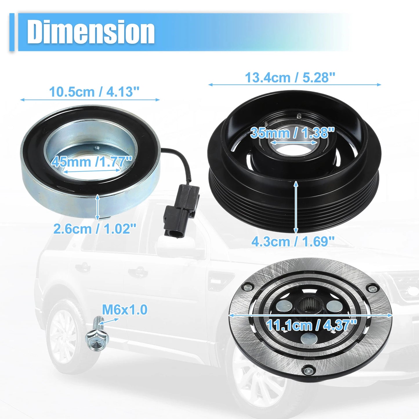 AC Compressor Clutch for Land Rover LR2 2008-2012