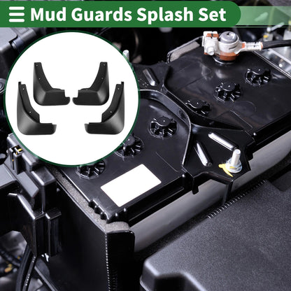 Mud Flaps Splash Guards for Ford Fiesta Hatchback (2009-2012) with Mounts