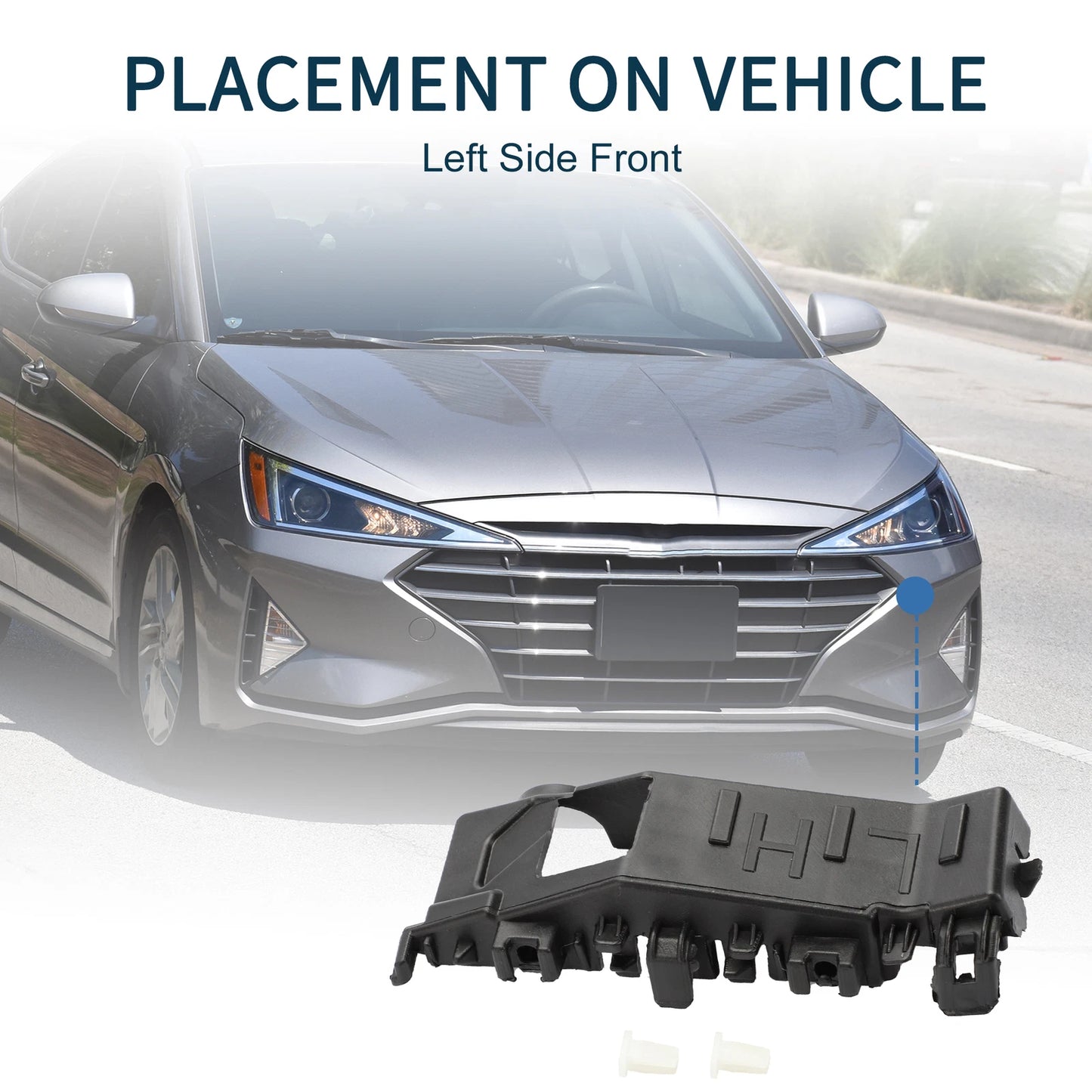 Left Front Bumper Retainer Bracket for Hyundai Tucson (2016-2021)