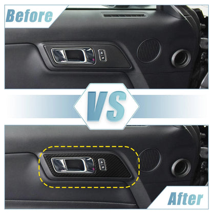 Side Door Handle Bowl Covers for Ford Mustang (2015-2021) Black