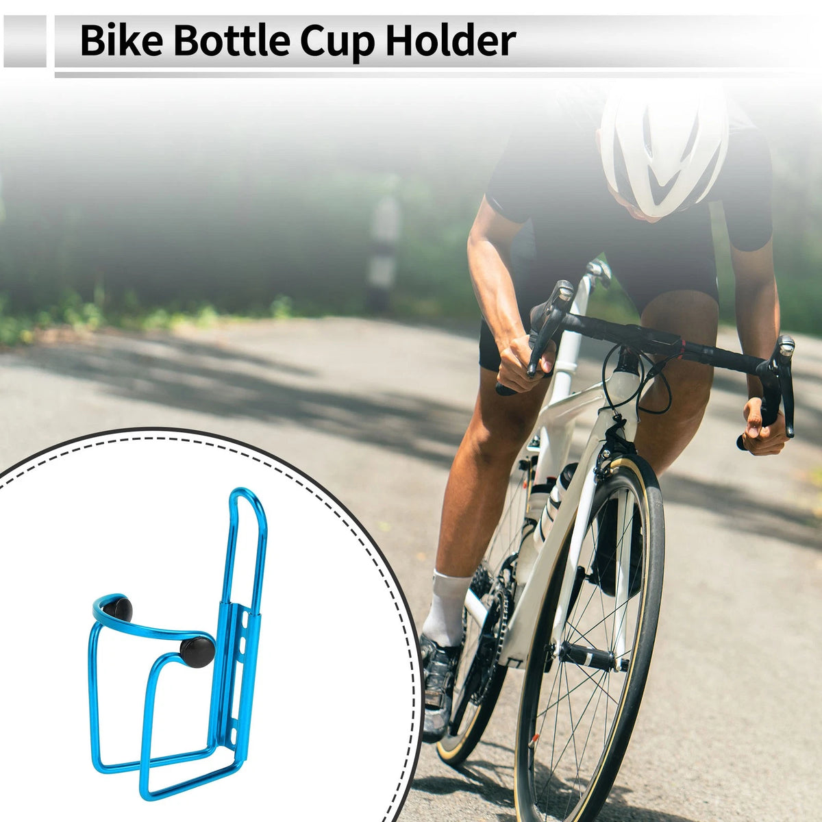 Water Bottle Cup Drink Holders Universal Blue Aluminum Alloy for Motorcycle