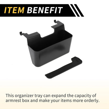 Center Console Organizer Tray for Jeep Wrangler JK JKU (2011-2018) Black