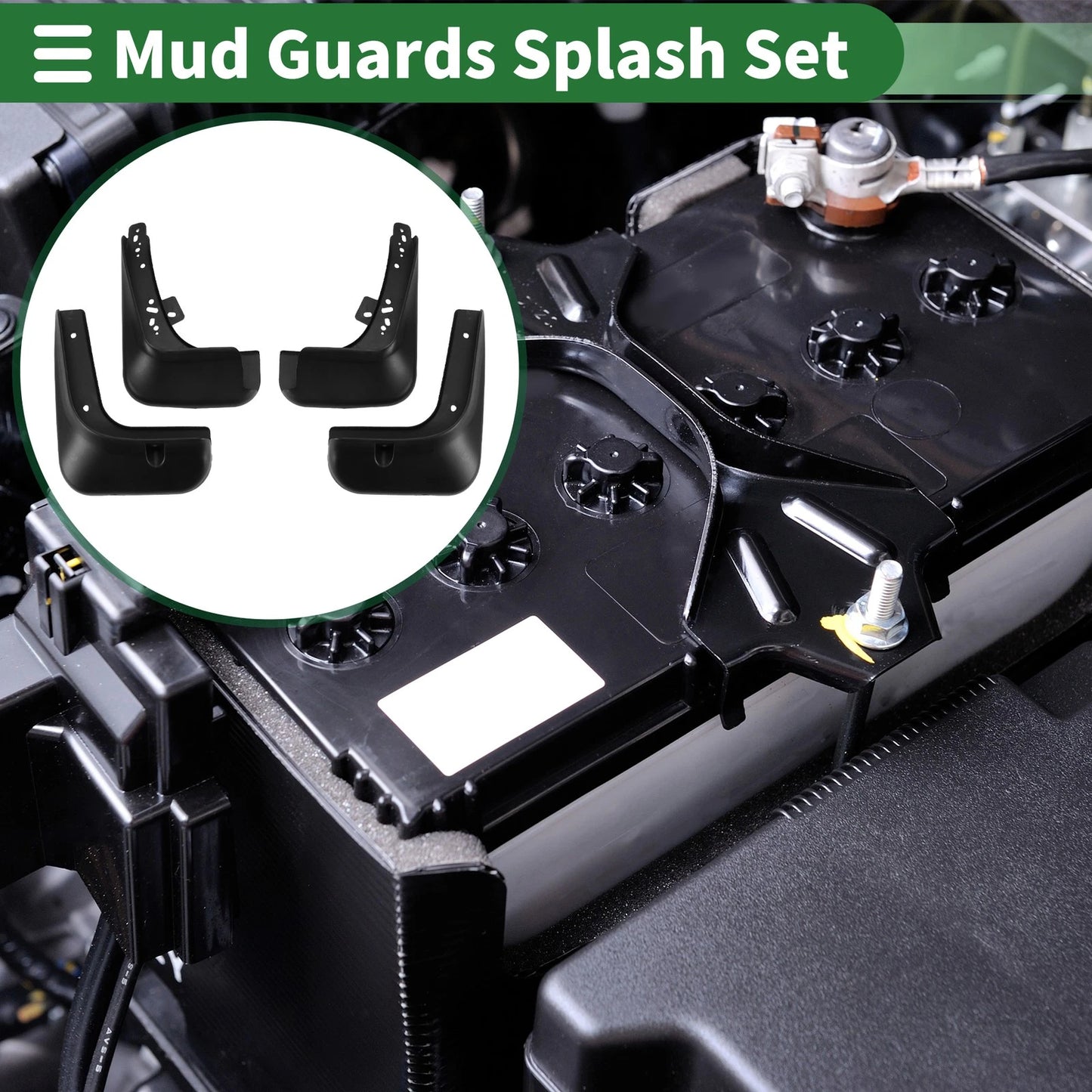 Mud Flaps Splash Guards for Kia K3 Hatchback/Saloon (2013-2015)