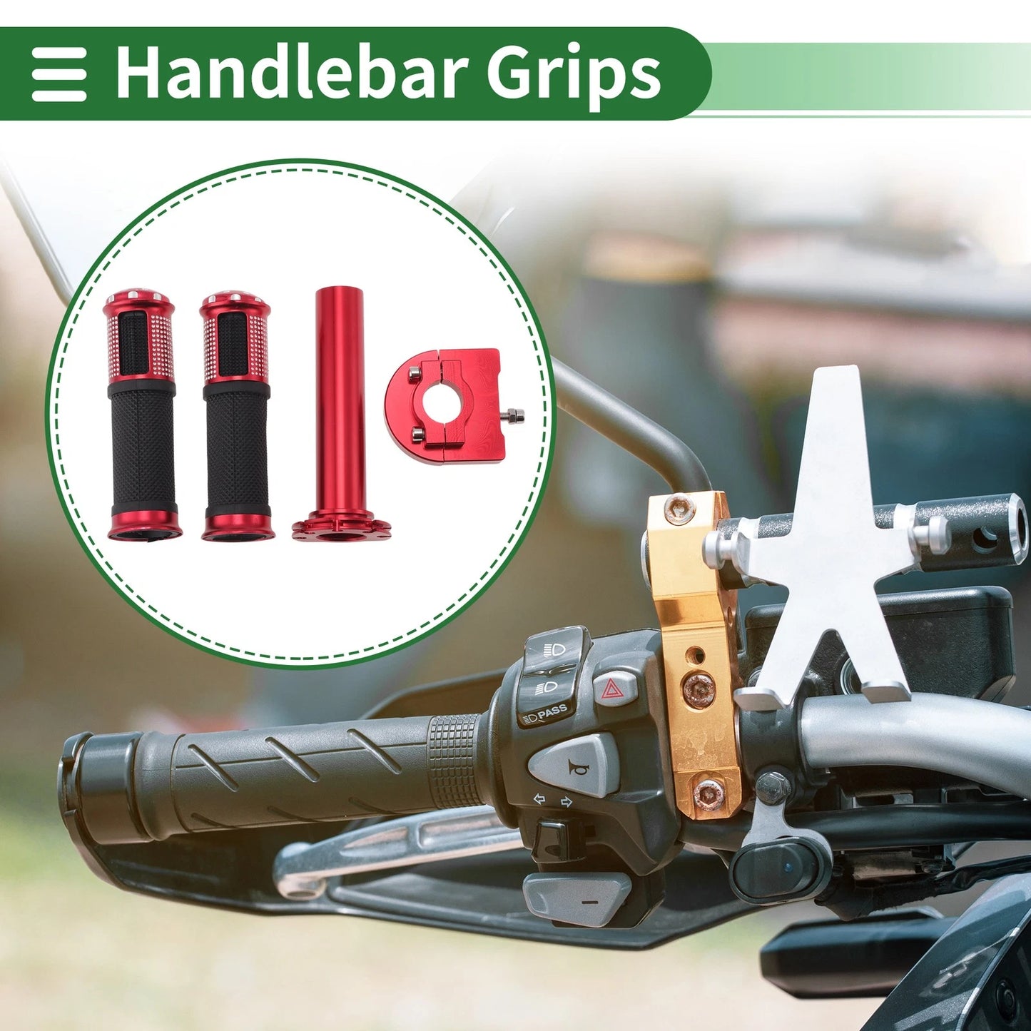 7/8" 22mm Motorcycle Hand Grips Cover Kit for Motorcycle