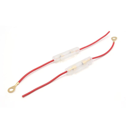 2 x Red Universal Wired Inline Fuse Holder Connector Adapter for Motorcycle Car