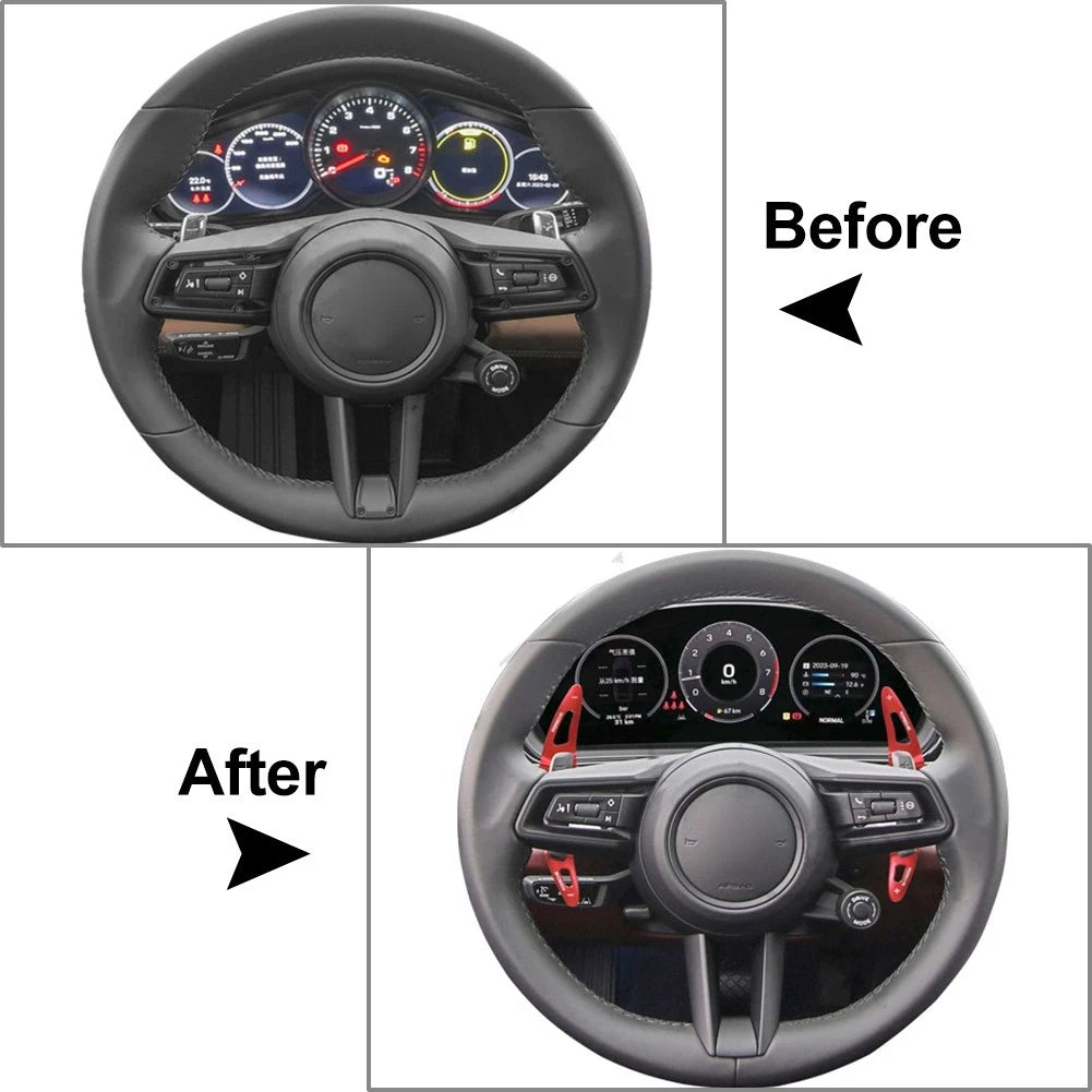 Steering Wheel Shift Paddle Shifter Extension for Porsche Macan Panamera 911