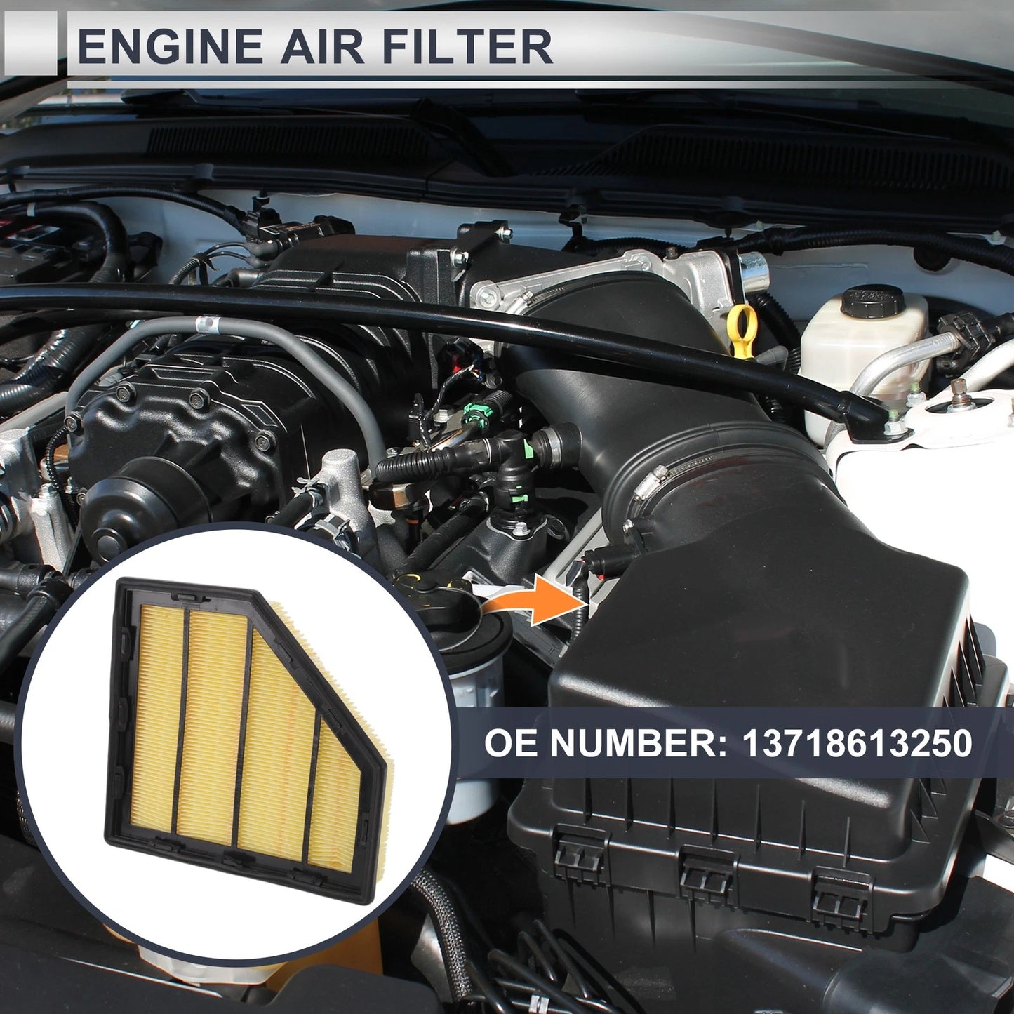 Engine Air Filter for BMW 530i Base 2.0L (2018-2020) - 1 Pcs