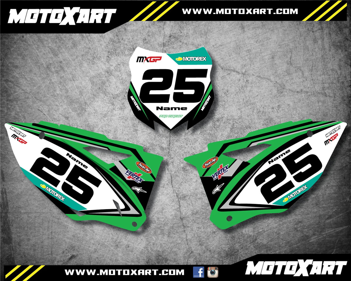 RIDER Style Stickers for Kawasaki KXF250 (2013-2016)