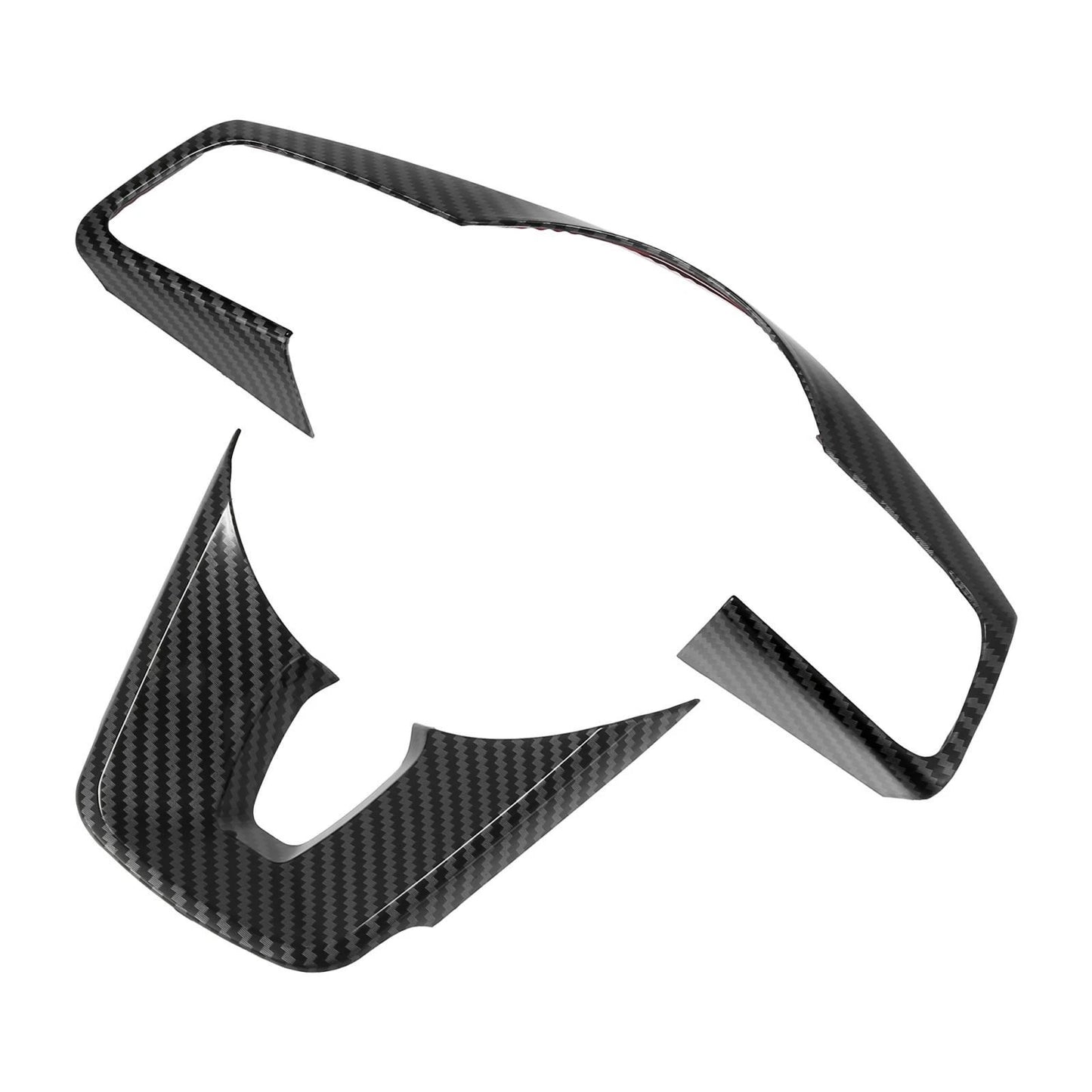 Carbon Fiber Pattern Black Interior Steering Wheel Covers for Kia