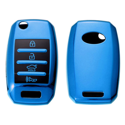 TPU Key Fob Cover Case for Kia Optima, Soul (2013-2018, 2015-2018) Blue
