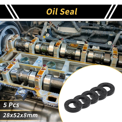 Oil Seal / 28x52x8mm 5 Pcs / Rotary Shaft Seal NBR Rubber for Make Model
