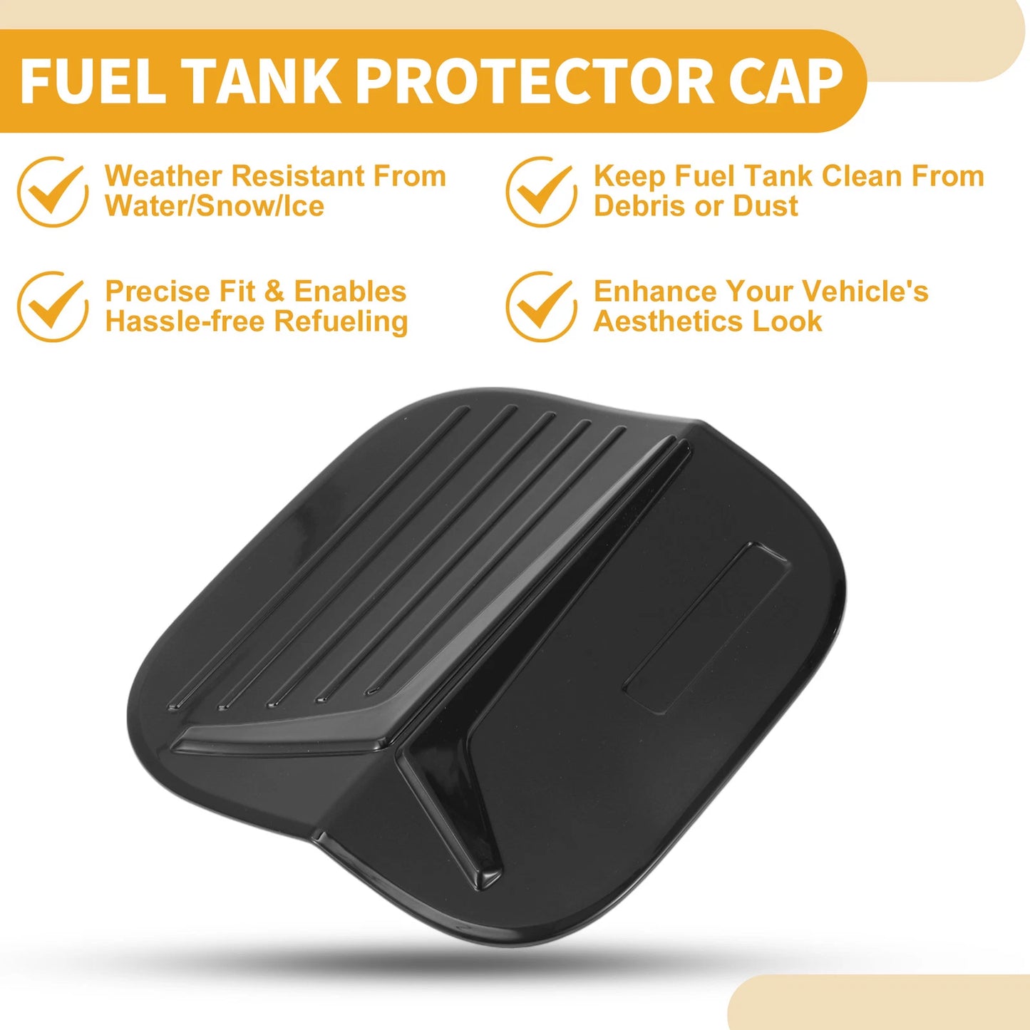Fuel Tank Door Cap Cover for Honda Civic (2022-2025) Black