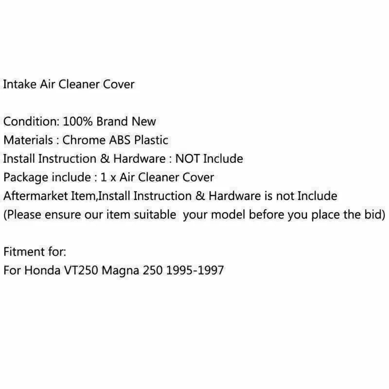 2 x Air Filter Covers for Honda Magna 250 VT 250C (1995-1997)