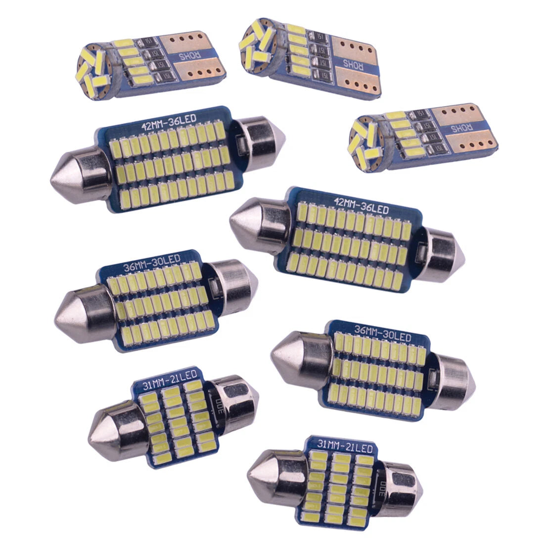 9 x White LED Interior Lights for Toyota 4Runner (1996-2002)