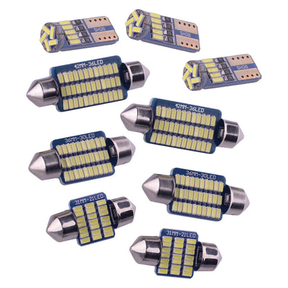 9 x White LED Interior Lights for Toyota 4Runner (1996-2002)