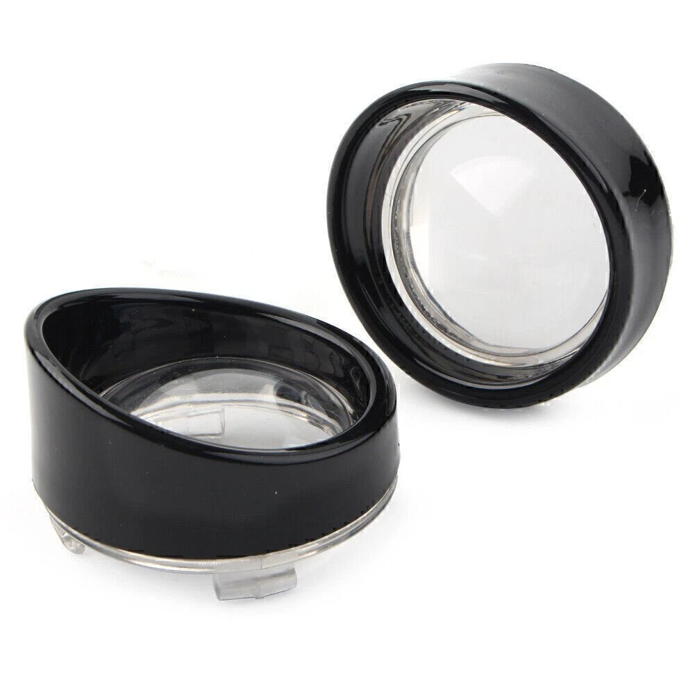 Clear Turn Signal Light Lens with Black Bezels for Harley Davidson Softail