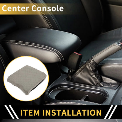 Center Console Cover for Ford F-150 2015-2020 Microfiber Leather Grey