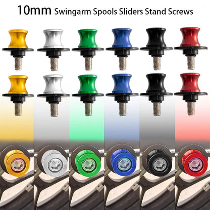 Blue M10 Swingarm Spools Sliders 2x for CFMOTO 450 650 700 800 (2015-2023)