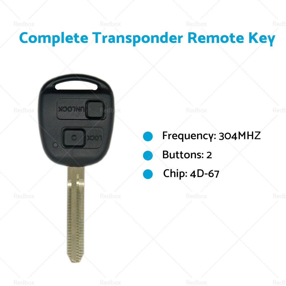 Transponder Remote Key for Toyota Prado 120 (2003-2009)