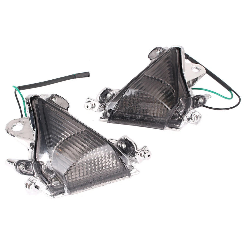 Smoke Front Turn Signal Light Lens Cover for Kawasaki Ninja ZX-10R (2004-2005)