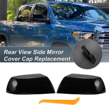 Rearview Mirror Cover Cap Gloss Black for Toyota Tundra Sequoia (2007–2022)