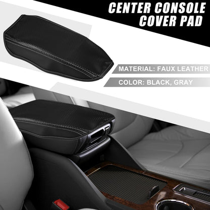 Center Console Pad for Ford Bronco Sport Carbon Fiber Black Gray (2021-2023)