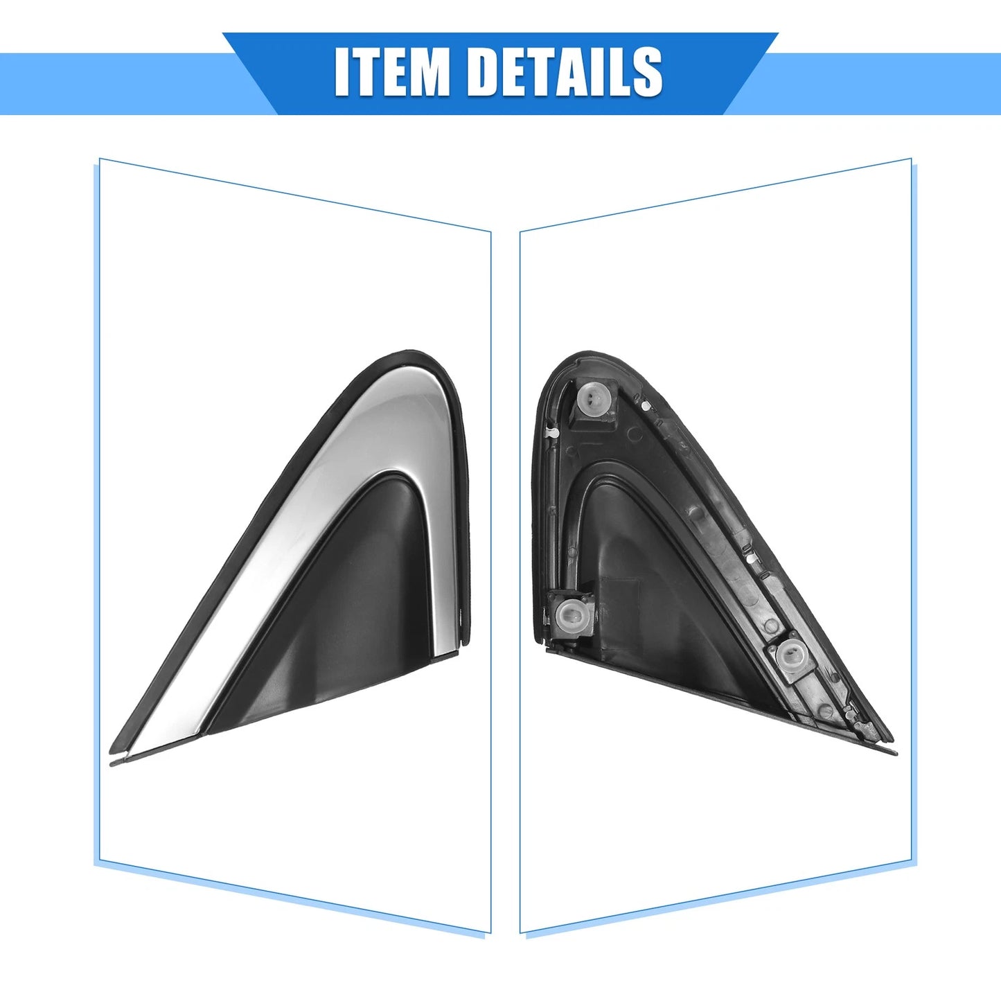 Front Right Side Door Mirror Flag Cover for Honda CR-V (2012-2016) Black