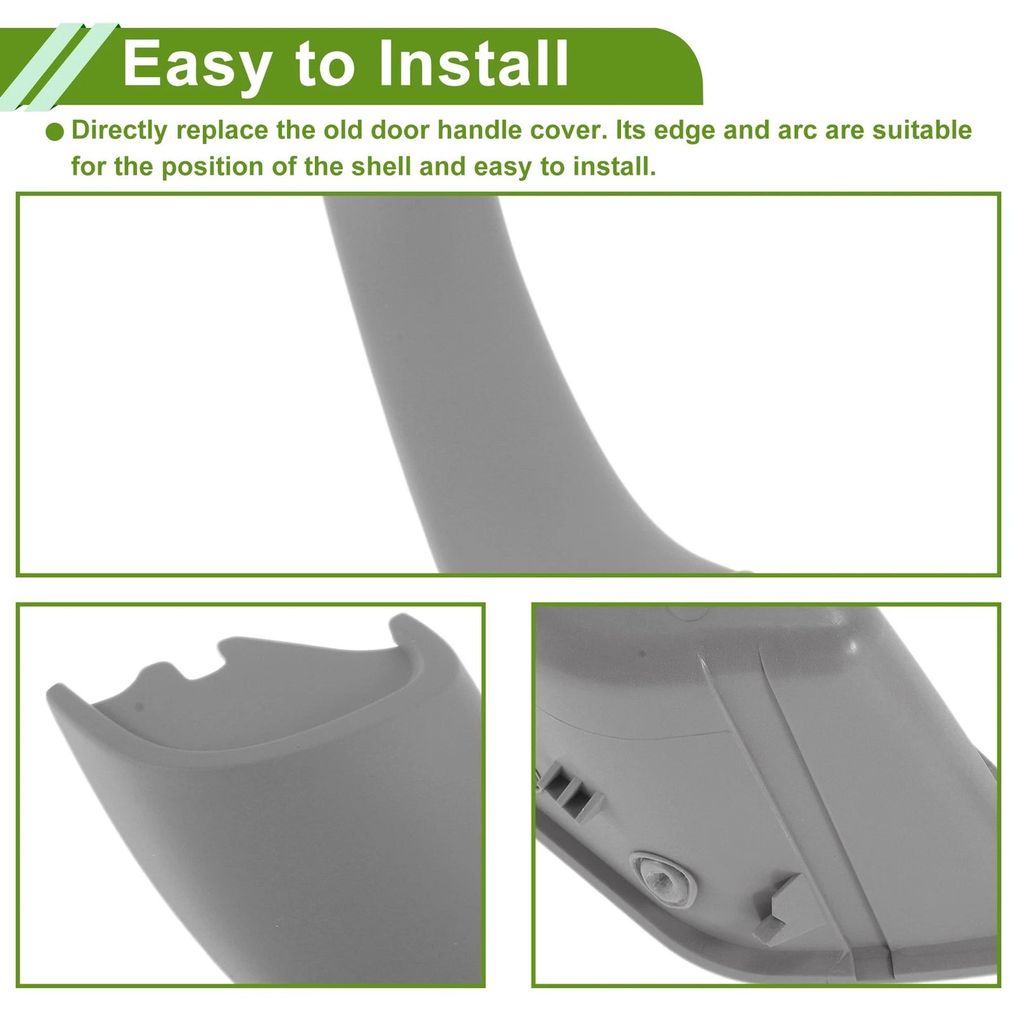 Door Panel Handle Pull Trim Cover for BMW 5 Series (2011-2016) Gray